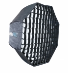 Восьмиугольный зонт-софтбокс Phottix HD с решеткой 80 см и держателем Varos XS